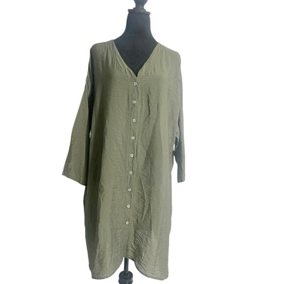 NEW Cut Loose Size S M  Top Blouse Tunic Button Down Boho Lagenlook - Picture 2 of 8